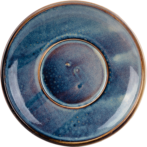 Блюдце «Ирис»; фарфор; D=150мм, H=25мм; голуб. Kunstwerk ZA0054-6-a