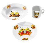 Набор посуды 3пр. Идиллия Пчелы (тар.гл.200,мел.170мм, кр.200) Добрушский фарфоровый завод 4С0466