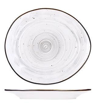 Тарелка мелкая «Пастораль» фарфор; L=17.5,B=15.5см; серый KunstWerk P5226118-SH116
