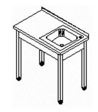 Ванна моечная ТММ МС-П 2/1100/700  (мойка 500х500х300)