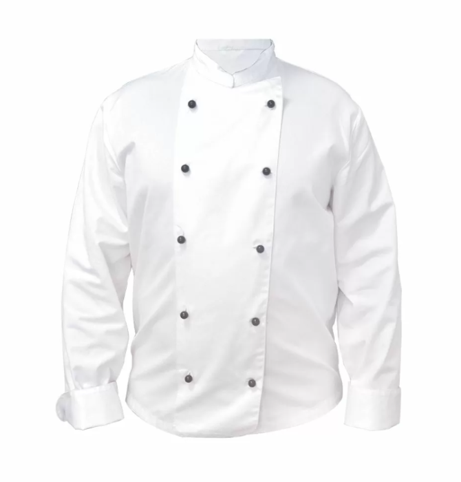 Куртка поварская Chef XL с длинным рукавом и черными пуклями, состав: 65% полиэстер, 35% хлопок
