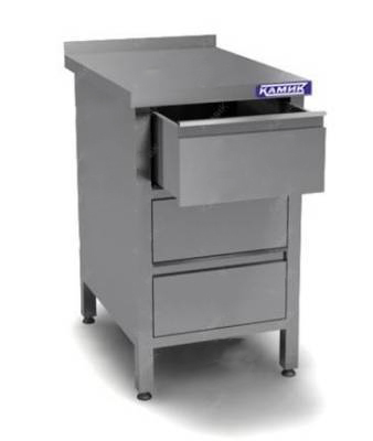 Стол сб закрытый ящики (каркас из н.с. aisi 430) 500х700х850 Камик