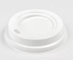 Крышка для стакана 100мл D 62мм пластик белый без носика Интерпластик-2001 1000шт.