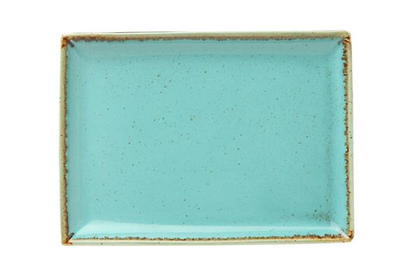 Блюдо прямоугольное TURQUOISE фарфор, 210x270 мм, h 20 мм, бирюзовый Seasons Porland 358827 бирюзовый