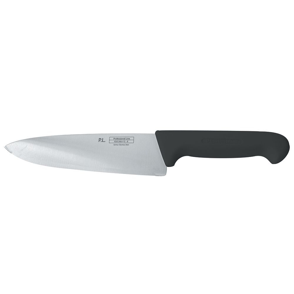 Шеф-нож PRO-Line 250 мм, черная пластиковая ручка, P.L. Proff Cuisine KB-3801-250-BK201-RE-PL