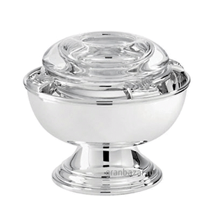 Икорница с крышкой; посеребрен.; D=13см Sambonet 53110-04