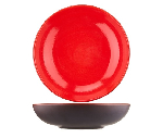 Тарелка глубокая (Шала) "Кармин";керамика;D=240мм;красный,черный Dymov 170408