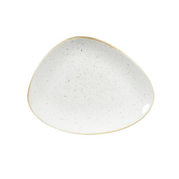 Блюдо треугольное CHEFS без борта Stonecast 265х205мм Barley White Churchill SWHSTC261