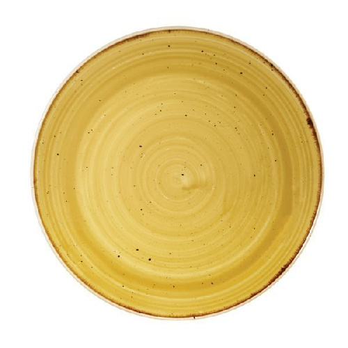 Тарелка мелкая 217 мм, без борта, Stonecast, цвет Mustard Seed Yellow Churchill SMSSEVP81