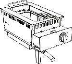 Фритюрница встраиваемая 700сер. Apach Chef Line SLDI7FRIE4S15