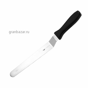 Лопатка изогнутая; сталь нерж.,пластик; L=33/22,B=4см; металлич.,черный Paderno 18518-22
