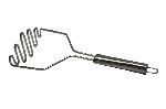Картофелемялка 250 мм. 125х73 мм. нерж. MGsteel /1/24/ 
