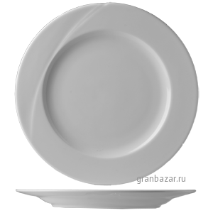 Тарелка мелкая «Атлантис»; фарфор; D=20,H=1.8см; белый Lilien Austria ATL2120