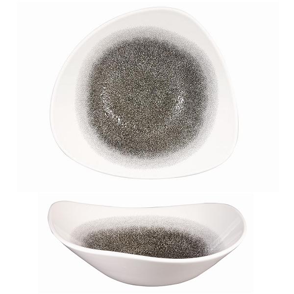 Салатник треугольный без борта Studio Prints Raku 0,60л d235мм Quartz Black Churchill RKBQTRB91