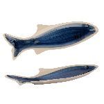 Блюдо овальное Рыба Fish Northern Blue Frutti di Mare 420х133 мм h45 мм P.L. Proff Cuisine QB23166001