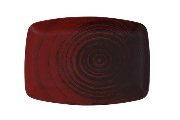 Блюдо прямоугольное RED фарфор, 270х190 мм, h 23 мм, красный Porland 118427 LYKKE RED