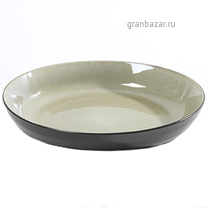 Блюдо глубокое «Паскаль»; керамика; D=24.5,H=4см; серый,черный Serax B1013054