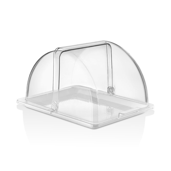 Поднос сервировочный GN 1/2 325*265 мм. поликарбонат, белый, с крышкой Roll-Top Gastroplast /1/