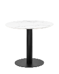 Стол обеденный Stem, D90, столешница мраморный +  ножка черный + база черный Stool group DRT-244 top p167-1 + DRT-244 leg bl + DRT-244 base bl