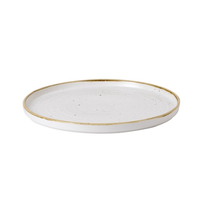 Тарелка мелкая CHEFS Walled с прямым бортом Stonecast d275мм h20мм Barley White Churchill SWHSWP281