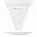 Тарелка треугольная «Максим»; фарфор; H=2,L=27,B=28см; белый G.Benedikt MAX3128