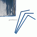 Трубочки со сгибом L=21см; D=5,H=480,L=290,B=70мм; синий Pasterski 1000шт