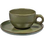 Пара чайная «Серфис»; керамика; 230мл; зелен. Serax B5116223A