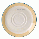 Блюдце «Рио Еллоу»; фарфор; D=11.8см; белый,желт. Steelite 1530 0165