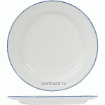 Тарелка мелкая «Блю дэппл»; фарфор; D=23см; белый,синий Steelite 1710 0211