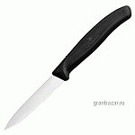 Нож д/чистки; сталь нерж.,пластик; L=19/8,B=1.5см; металлич.,черный Victorinox 6,7603