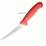 Нож д/обвалки мяса; сталь нерж.,пластик; L=275/135,B=23мм; красный MATFER 182426