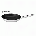 Сковорода; сталь нерж.,тефлон; D=24,H=4,L=44см; металлич.,черный MATFER 669424