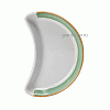 Блюдо-полумесяц «Рио Грин»; фарфор; L=25.5см; белый,зелен. Steelite 1529 0207