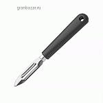 Нож д/чистки овощей; сталь нерж.; L=18/7,B=1.5см; металлич.,черный MATFER 90382