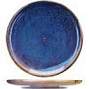 Тарелка «Ирис»; фарфор;D=26, H=3см; голуб. KunstWerk ZA0001-8.25-a