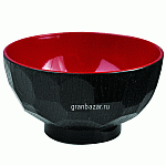 Салатник; пластик; 300мл; D=115,H=60мм; черный,красный ProHotel 19AB-0008