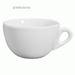 Чашка чайная «Верона»; фарфор; 360мл; H=6.5,L=36,B=23.5см; белый ANCAP 22217