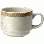 Чашка чайная «Антуанетт»; фарфор; 210мл; D=75,H=70,L=105мм; белый,олив. Steelite 9019 C331