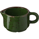 Сливочник «Пунто Верде» фарфор 50 мл D=65, H=40 мм зелен., коричнев. Борисовская Керамика ФРФ88800852