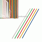 Трубочки б/изгиба L=24см; D=3,H=300,L=270,B=50мм; разноцветн. Pasterski 1000шт 