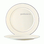 Тарелка пирожковая «Рисепшн»; стекло; D=15.5,H=1.5см; слон.кость,серый Arcoroc 75372