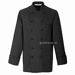 Куртка поварская,р.50 б/пуклей; полиэстер,хлопок; черный Greiff 242.6300.010/50
