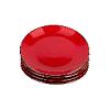 Набор десертных тарелок 180 мм, красный (4 предмета) Porland POR0063