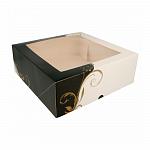 Коробка для торта с окном 280х280х100 мм, белая, картон, Garcia de Pou 204.72