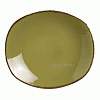 Тарелка мелкая овальная «Террамеса олива»; фарфор; H=2,L=15,B=13см; олив. Steelite 1122 0582