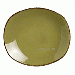 Тарелка мелкая овальная «Террамеса олива»; фарфор; H=2,L=15,B=13см; олив. Steelite 1122 0582
