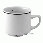 Чашка кофейная «Блэк Лайн»; фарфор; 100мл; D=6.5,H=5,L=8.5см; белый Steelite 1135 0234