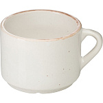 Чашка чайная «Пунто Бьянка» фарфор 350 мл, H=75, B=95 мм белый, черный Борисовская Керамика ФРФ88808751