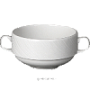 Бульонная чашка с 2-мя ручками «Спайро»; фарфор; 285мл; D=10,H=4см; белый Steelite 9032 C735