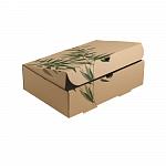 Коробка Feel Green для еды на вынос, 260х180х70 мм, 1 штука.гофр.картон, Garcia de Pou 211.48